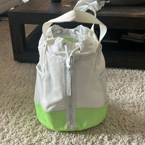 Green and white Lululemon tennis bag, great condition